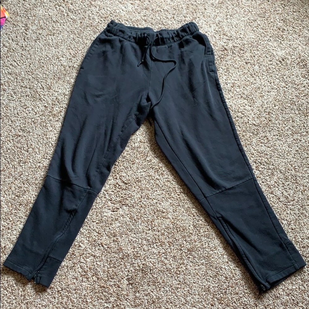 Black adidas joggers
